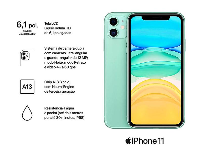 iPhone 11 Apple 128GB Verde 6,1” 12MP iOS - iPhone